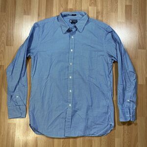 J. Crew Haberdashery 80s 2-Ply Blue Check Dress Shirt (Men’s L, 16-16.5) • EUC